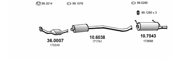 ASSO ART3267 Exhaust System